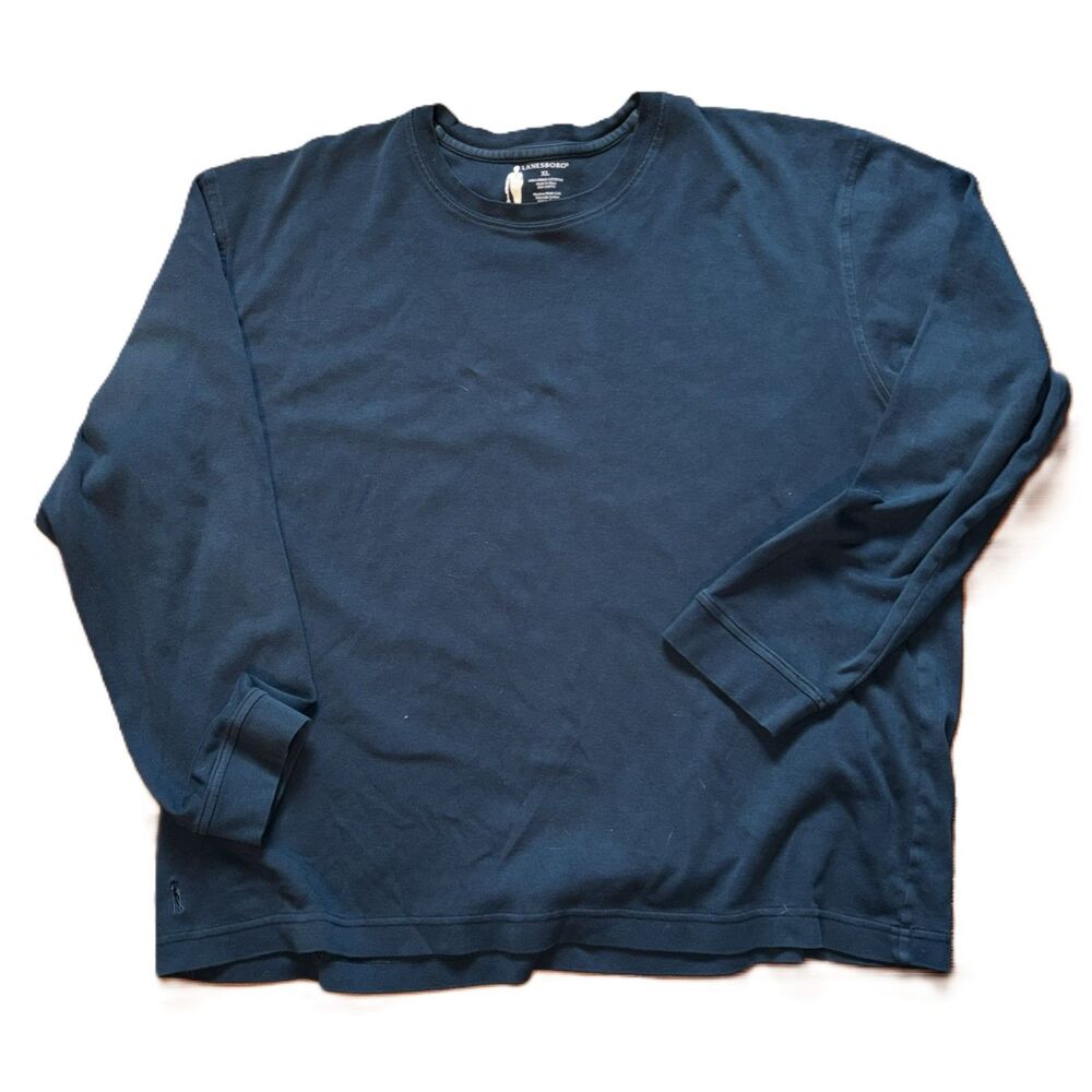 Lanesboro Soft 100% Pima Cotton Long Sleeve T-Shirt Basic Staple Mens XL